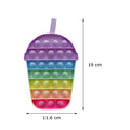 Funny Silicone Glitter Drink Cup Pattern Push Bubble Sensory Toy Hot Antistress Relaxing Fidget Autism Toys for Kids симпл димп