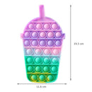 Funny Silicone Glitter Drink Cup Pattern Push Bubble Sensory Toy Hot Antistress Relaxing Fidget Autism Toys for Kids симпл димп