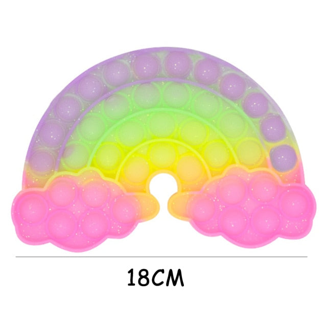 Funny Silicone Glitter Drink Cup Pattern Push Bubble Sensory Toy Hot Antistress Relaxing Fidget Autism Toys for Kids симпл димп