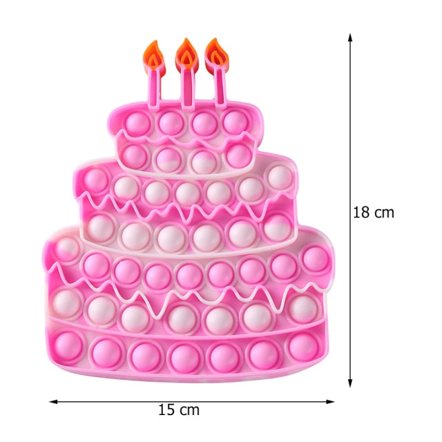 Funny Silicone Glitter Drink Cup Pattern Push Bubble Sensory Toy Hot Antistress Relaxing Fidget Autism Toys for Kids симпл димп