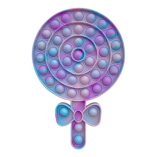 Funny Silicone Glitter Drink Cup Pattern Push Bubble Sensory Toy Hot Antistress Relaxing Fidget Autism Toys for Kids симпл димп