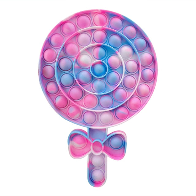 Funny Silicone Glitter Drink Cup Pattern Push Bubble Sensory Toy Hot Antistress Relaxing Fidget Autism Toys for Kids симпл димп