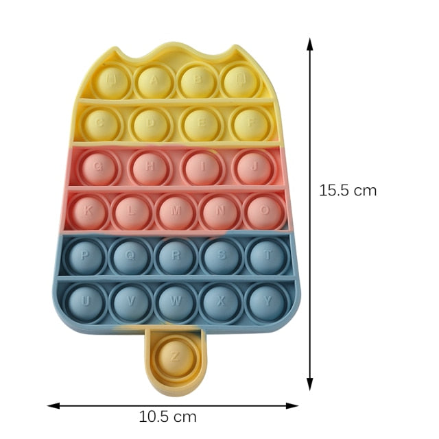 Funny Silicone Glitter Drink Cup Pattern Push Bubble Sensory Toy Hot Antistress Relaxing Fidget Autism Toys for Kids симпл димп