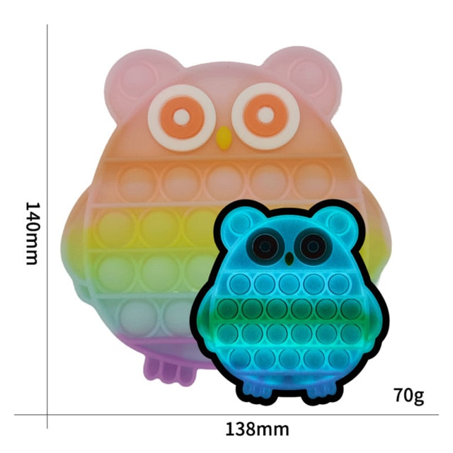 Funny Silicone Glitter Drink Cup Pattern Push Bubble Sensory Toy Hot Antistress Relaxing Fidget Autism Toys for Kids симпл димп