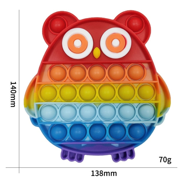 Funny Silicone Glitter Drink Cup Pattern Push Bubble Sensory Toy Hot Antistress Relaxing Fidget Autism Toys for Kids симпл димп