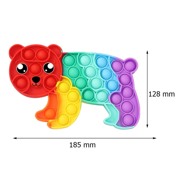 Funny Silicone Glitter Drink Cup Pattern Push Bubble Sensory Toy Hot Antistress Relaxing Fidget Autism Toys for Kids симпл димп