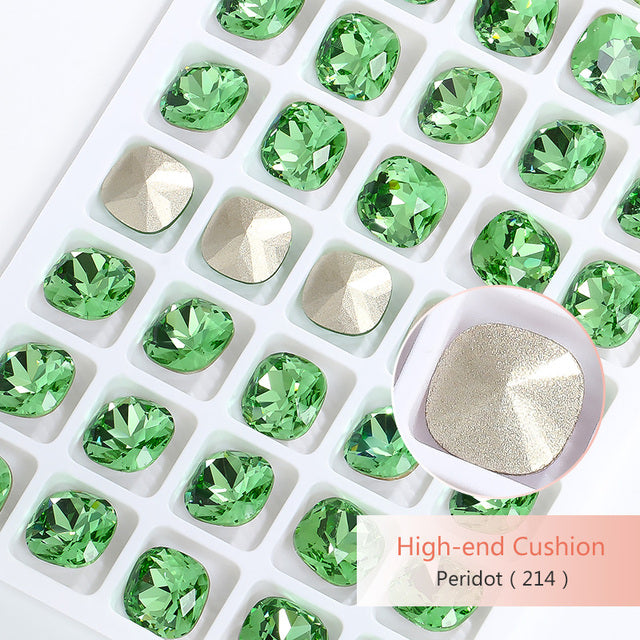 K9 Glass Crystals Crafts Pointback Loose Stones Square Crystals For Clothes Bags DIY Jewelry Decoration Garments Strass