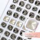 K9 Glass Crystals Crafts Pointback Loose Stones Square Crystals For Clothes Bags DIY Jewelry Decoration Garments Strass