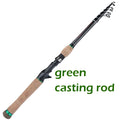 Sougayilang New Telescopic Lure Rod 1.8M 2.1M 2.4M 2.7M Carbon Fiber Cork Wood Handle Spinning Rod Fishing Pole Tackle