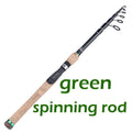 Sougayilang New Telescopic Lure Rod 1.8M 2.1M 2.4M 2.7M Carbon Fiber Cork Wood Handle Spinning Rod Fishing Pole Tackle