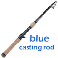 Sougayilang New Telescopic Lure Rod 1.8M 2.1M 2.4M 2.7M Carbon Fiber Cork Wood Handle Spinning Rod Fishing Pole Tackle