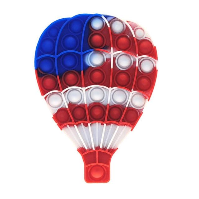 Ice Cream Bubble Toy Rainbow Push Bubble Fidget Toys Sensory Toys Kid Adult Autism Stress Reliever Squeeze Soft Squishy Toy