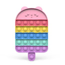 Ice Cream Bubble Toy Rainbow Push Bubble Fidget Toys Sensory Toys Kid Adult Autism Stress Reliever Squeeze Soft Squishy Toy