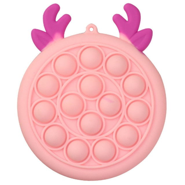 Ice Cream Bubble Toy Rainbow Push Bubble Fidget Toys Sensory Toys Kid Adult Autism Stress Reliever Squeeze Soft Squishy Toy