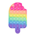 Ice Cream Bubble Toy Rainbow Push Bubble Fidget Toys Sensory Toys Kid Adult Autism Stress Reliever Squeeze Soft Squishy Toy