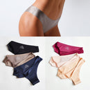Seamless Panties Women Briefs Nylon Ultra-thin G-string Thongs Low Rise Lingerie Ice Silk Briefs Lady Girls Underwear Plus Size