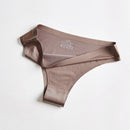 Seamless Panties Women Briefs Nylon Ultra-thin G-string Thongs Low Rise Lingerie Ice Silk Briefs Lady Girls Underwear Plus Size