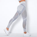 RXRXCOCO Leggings Women Push Up Seamless Leggings For Fitness Yoga Pants High Waist Tights Hollow Out Sport Scrunch Butt Legging