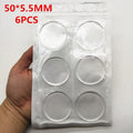 6pcs Transparent Soft Silicone Wall Protector Door Handle Bumper Protective Plug Non-slip Self-adhesive Round Doors Stop Muffler