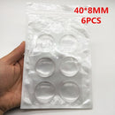 6pcs Transparent Soft Silicone Wall Protector Door Handle Bumper Protective Plug Non-slip Self-adhesive Round Doors Stop Muffler