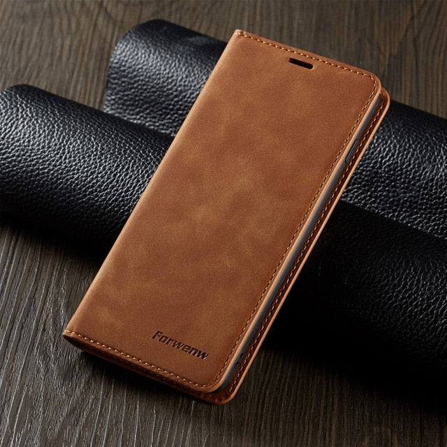 Magnetic Leather Case For iPhone 13 12 Mini 11 Pro XS Max XR 7 8 6 6s Plus 5s SE Luxury Wallet Flip Card Slot Stand Phone Cover