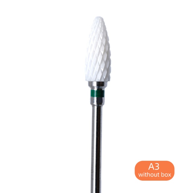 3/32'' Ceramic Nail Drill Bits Rotate Burr Milling Cutter Bits Manicure Cutter Pedicure Tools Electric Nail Drill Accessories