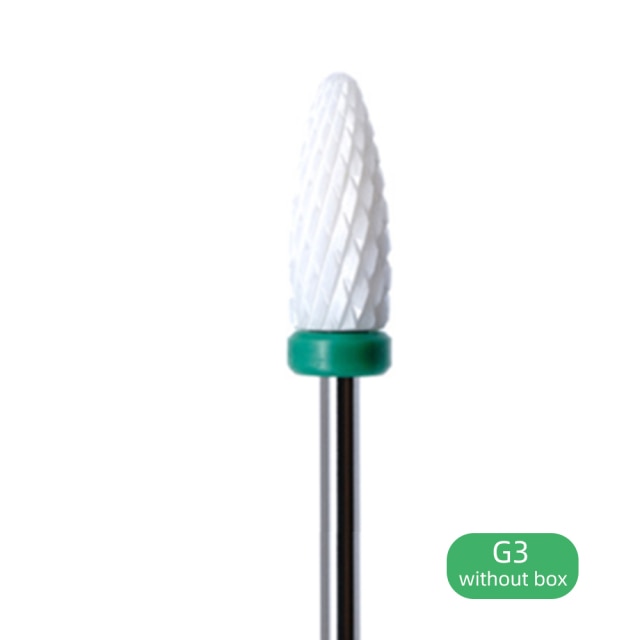 3/32'' Ceramic Nail Drill Bits Rotate Burr Milling Cutter Bits Manicure Cutter Pedicure Tools Electric Nail Drill Accessories