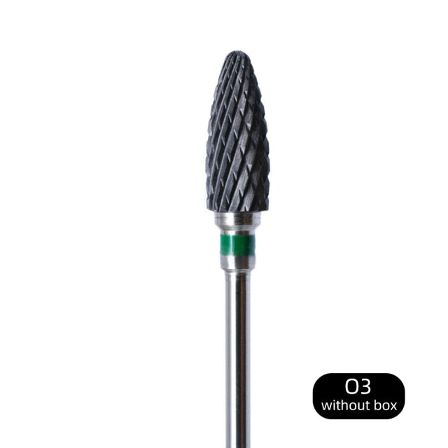 3/32'' Ceramic Nail Drill Bits Rotate Burr Milling Cutter Bits Manicure Cutter Pedicure Tools Electric Nail Drill Accessories
