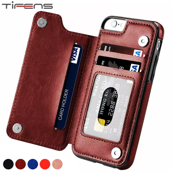 Luxury Wallet Leather Case For iPhone 13 12 Mini Back Flip Coque For iPhone 11 Pro XR XS Max X 6 6s 7 8 Plus Card Slots Cover