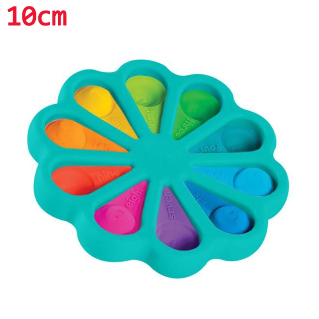 Fidget Simple Dimple Anxiety Autism Toys Flower Fidget Toys Stress Relief Hand Toys Early Educational for Kids Adults baby gift
