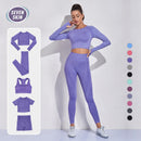 SEVEN SKIN 2/3/5PCS Seamless Women Yoga Set Gym Fitness Sportswear Long Sleeve Crop Top Clothing High Waist Leggings Sport Suits