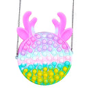 Cute Bag Fidget Toys Reliver Stress Toy Rainbow Push Bubble Simple Dimmer Antistress Toy Children Sensory Game Toy Backpack