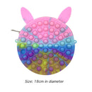 Cute Bag Fidget Toys Reliver Stress Toy Rainbow Push Bubble Simple Dimmer Antistress Toy Children Sensory Game Toy Backpack
