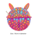 Cute Bag Fidget Toys Reliver Stress Toy Rainbow Push Bubble Simple Dimmer Antistress Toy Children Sensory Game Toy Backpack