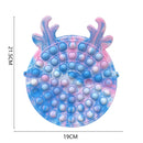 Cute Bag Fidget Toys Reliver Stress Toy Rainbow Push Bubble Simple Dimmer Antistress Toy Children Sensory Game Toy Backpack