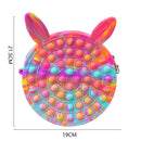 Cute Bag Fidget Toys Reliver Stress Toy Rainbow Push Bubble Simple Dimmer Antistress Toy Children Sensory Game Toy Backpack