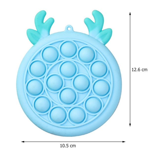 Cute Bag Fidget Toys Reliver Stress Toy Rainbow Push Bubble Simple Dimmer Antistress Toy Children Sensory Game Toy Backpack