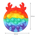 Cute Bag Fidget Toys Reliver Stress Toy Rainbow Push Bubble Simple Dimmer Antistress Toy Children Sensory Game Toy Backpack