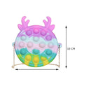 Cute Bag Fidget Toys Reliver Stress Toy Rainbow Push Bubble Simple Dimmer Antistress Toy Children Sensory Game Toy Backpack