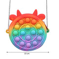 Cute Bag Fidget Toys Reliver Stress Toy Rainbow Push Bubble Simple Dimmer Antistress Toy Children Sensory Game Toy Backpack