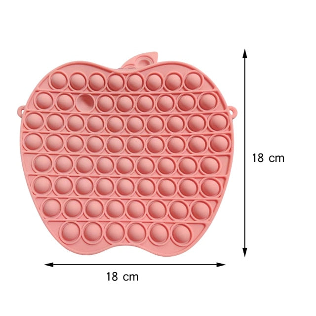 Cute Bag Fidget Toys Reliver Stress Toy Rainbow Push Bubble Simple Dimmer Antistress Toy Children Sensory Game Toy Backpack