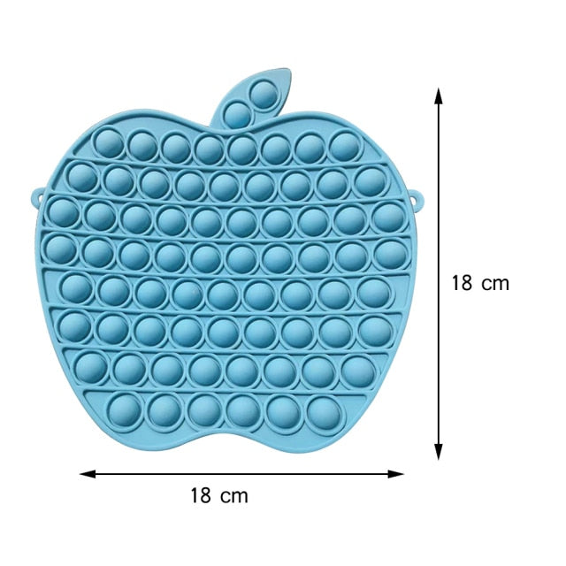 Cute Bag Fidget Toys Reliver Stress Toy Rainbow Push Bubble Simple Dimmer Antistress Toy Children Sensory Game Toy Backpack