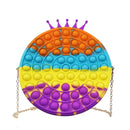 Cute Bag Fidget Toys Reliver Stress Toy Rainbow Push Bubble Simple Dimmer Antistress Toy Children Sensory Game Toy Backpack