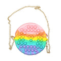 Cute Bag Fidget Toys Reliver Stress Toy Rainbow Push Bubble Simple Dimmer Antistress Toy Children Sensory Game Toy Backpack