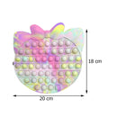 Cute Bag Fidget Toys Reliver Stress Toy Rainbow Push Bubble Simple Dimmer Antistress Toy Children Sensory Game Toy Backpack