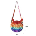 Cute Bag Fidget Toys Reliver Stress Toy Rainbow Push Bubble Simple Dimmer Antistress Toy Children Sensory Game Toy Backpack