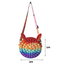 Cute Bag Fidget Toys Reliver Stress Toy Rainbow Push Bubble Simple Dimmer Antistress Toy Children Sensory Game Toy Backpack