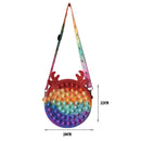 Cute Bag Fidget Toys Reliver Stress Toy Rainbow Push Bubble Simple Dimmer Antistress Toy Children Sensory Game Toy Backpack