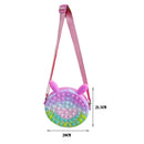 Cute Bag Fidget Toys Reliver Stress Toy Rainbow Push Bubble Simple Dimmer Antistress Toy Children Sensory Game Toy Backpack