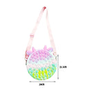 Cute Bag Fidget Toys Reliver Stress Toy Rainbow Push Bubble Simple Dimmer Antistress Toy Children Sensory Game Toy Backpack